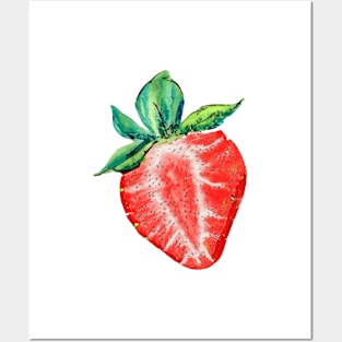 Watercolour Strawberry Posters and Art